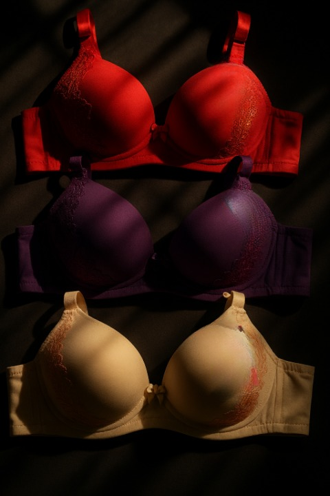 Silk Embroidered Padded Bra for Women – Luxury Undergarment with Soft Silk Fabric, Stylish Embroidery, Comfortable Fit & Everyday Support