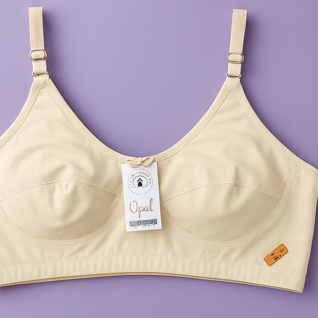 Jersey Soft Fabric Non-Padded Bra for Women – Plain Comfortable & Lightweight Everyday Wear Lingerie in Beige