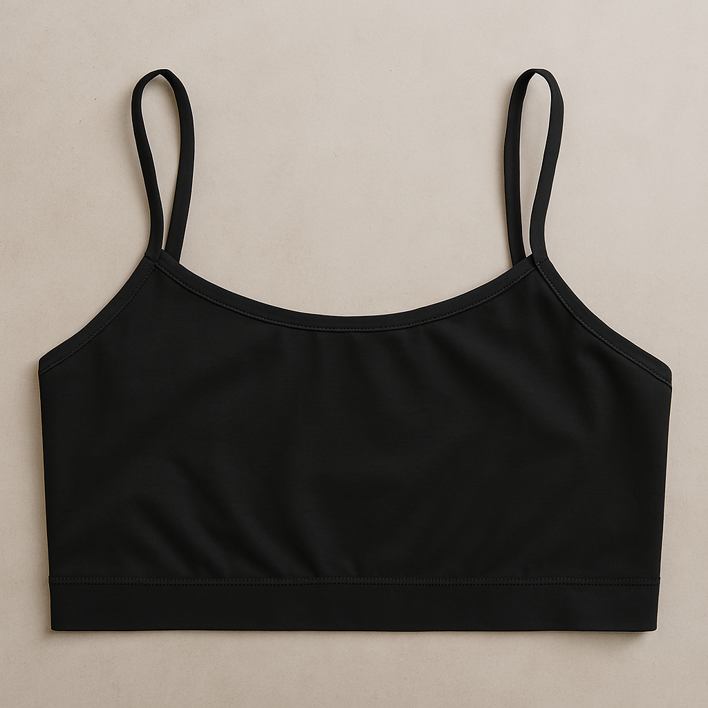 Teenagers’ Malai Non-Padded Bra – Soft, Lightweight & Comfortable Everyday Wear Lingerie, Plain Design in Black