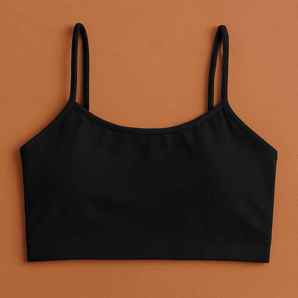 Teenagers’ Malai Non-Padded Bra – Soft, Lightweight & Comfortable Everyday Wear Lingerie, Plain Design in Black