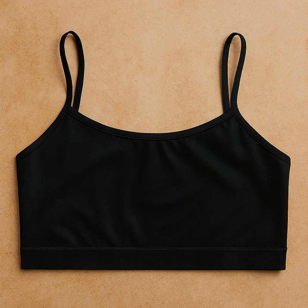 Teenagers’ Malai Non-Padded Bra – Soft, Lightweight & Comfortable Everyday Wear Lingerie, Plain Design in Black
