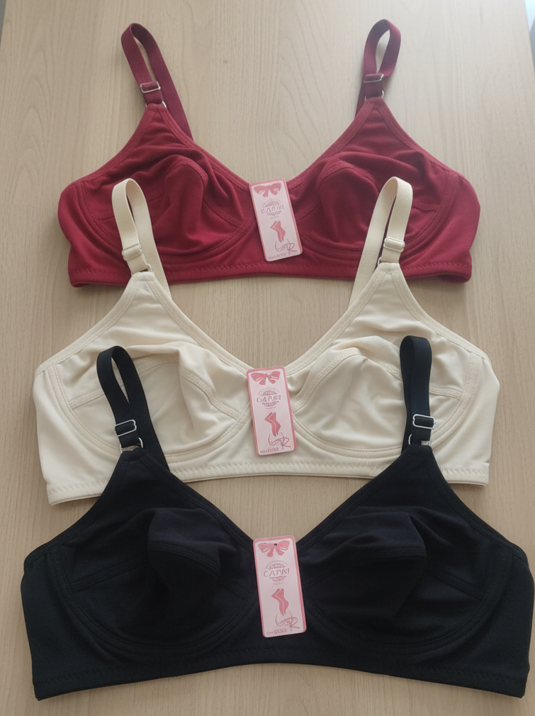 Jersey High Quality Soft Stuff Non-Padded Bra for Women – Plain, Comfortable & Lightweight Everyday Wear Lingerie
