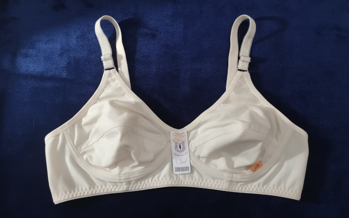 Jersey Soft Fabric Non-Padded Bra for Women – Plain Comfortable & Lightweight Everyday Wear Lingerie in Beige