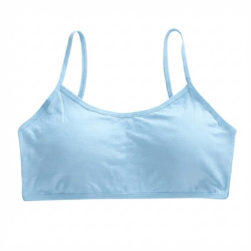 Teen Girls Soft And Comfortable Padded Cotton Sports Bra - Apparel Accessory Designed For Daily Comfort And Support Maintenance Routine (Free Size)