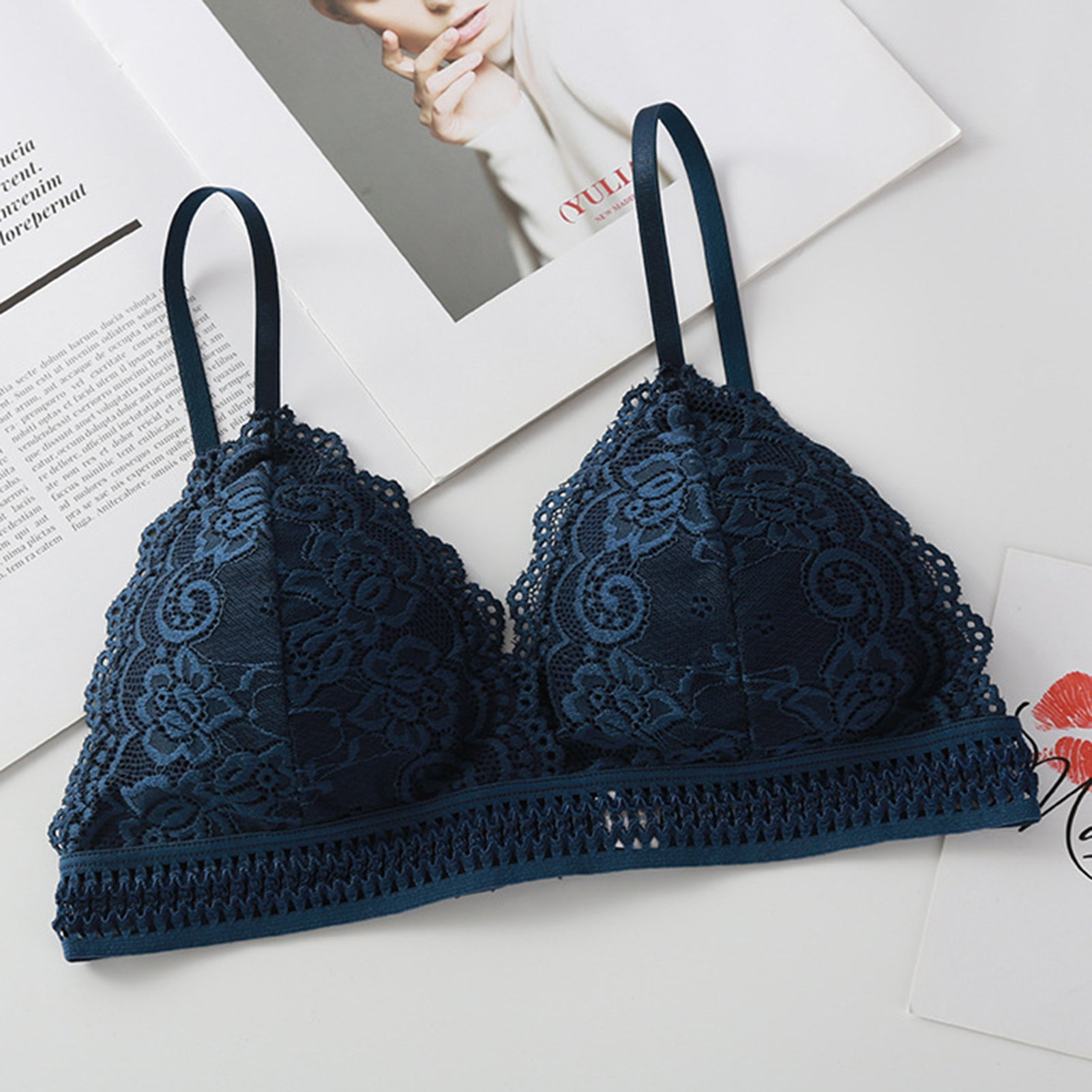 Deep V Lace Bra - Apparel Product Designed For Undergarment Wear And Daily Comfort Routine - Free Size