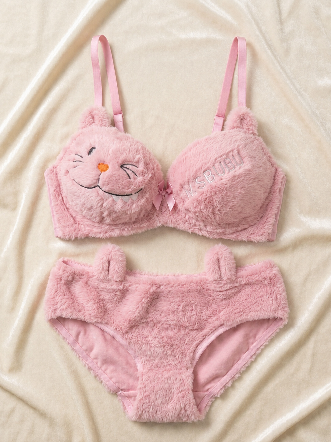 Fur Style Double Padded Woolen Sexy Bikini Set